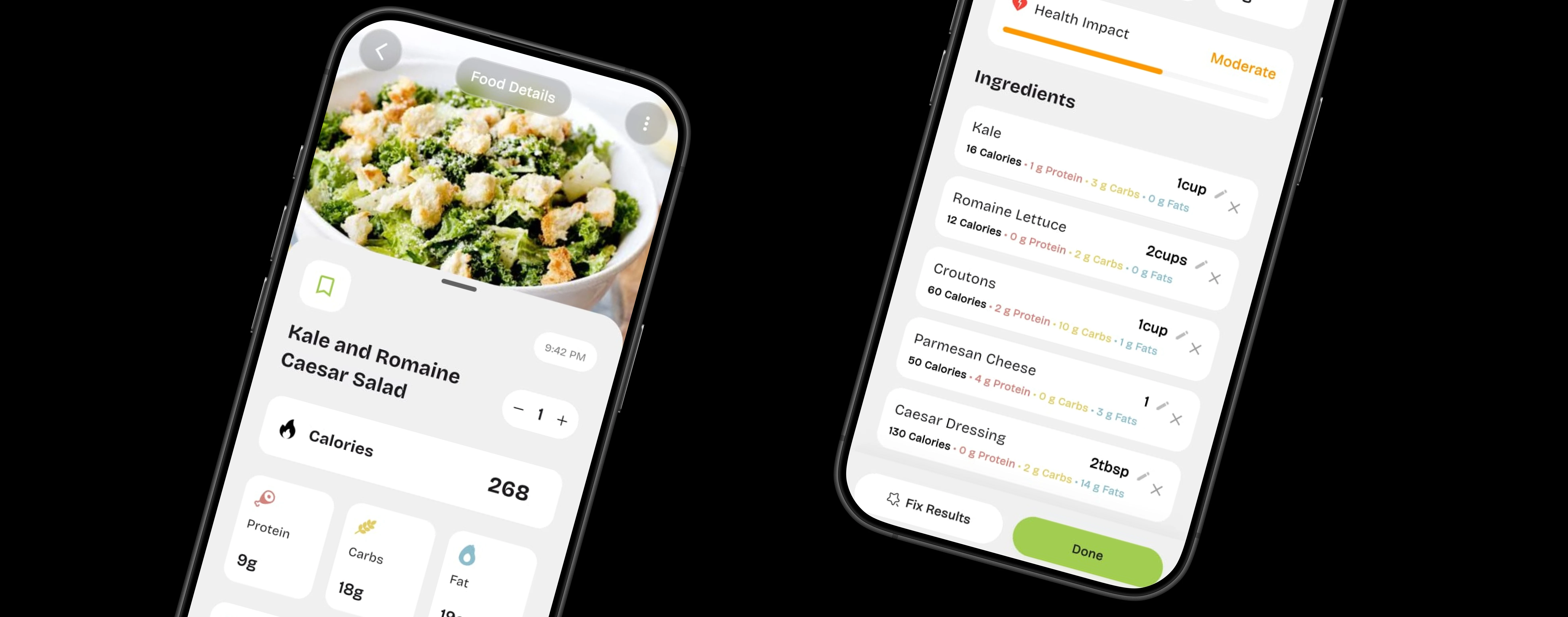 Snap a photo get full food insights app screenshot
